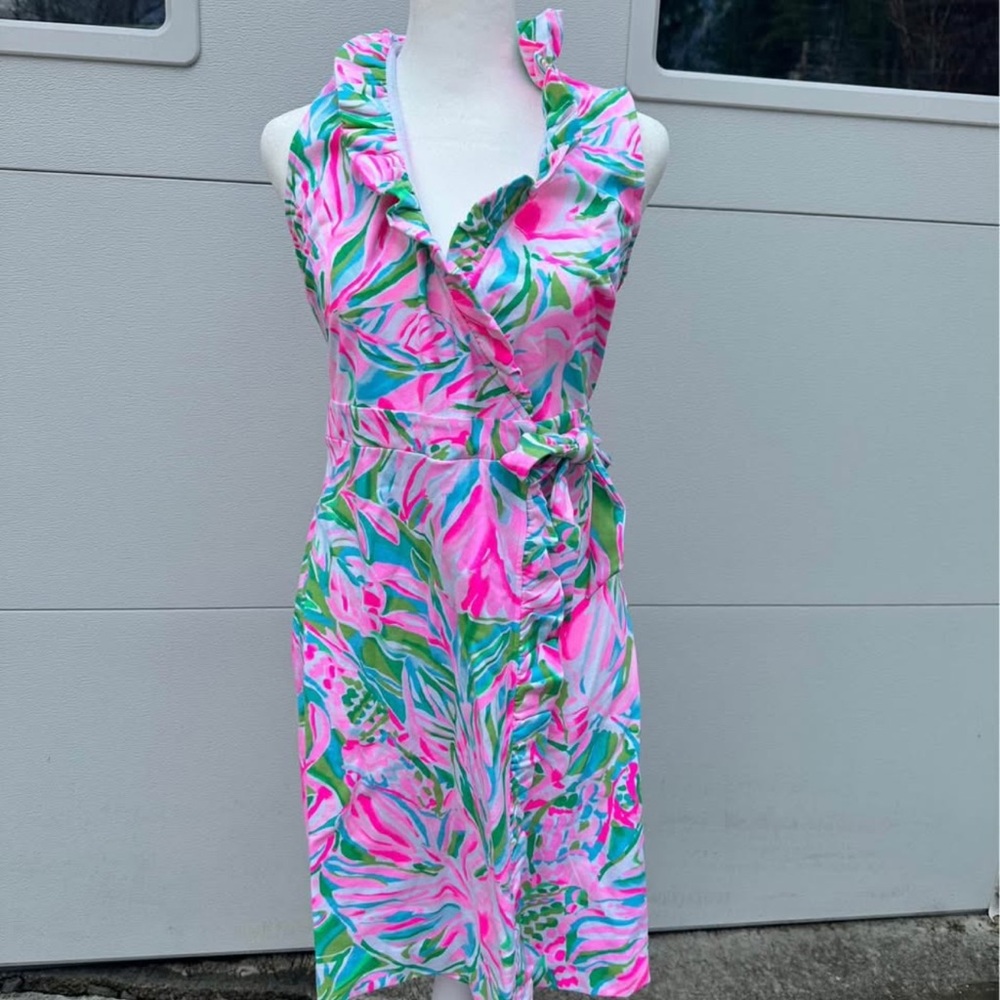 Lilly Pulitzer Pink and Green Patterned Dress
